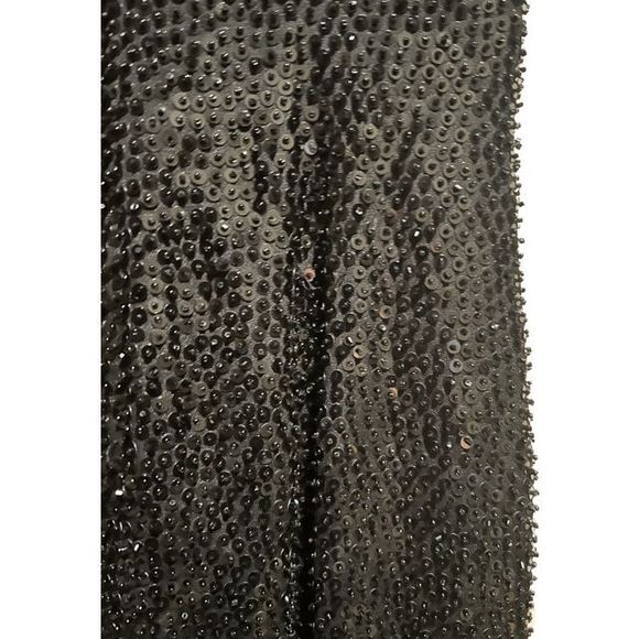 Oleg Cassini Exquisite Vintage 1980’s Beaded Cocktail Dress Ornate Neck and Back - Picture 11 of 12
